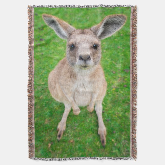 Getty Images | Baby Kangaroo Throw Blanket (Front Vertical)