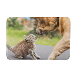 Getty Images Dog & Cat In Love Bath Mat