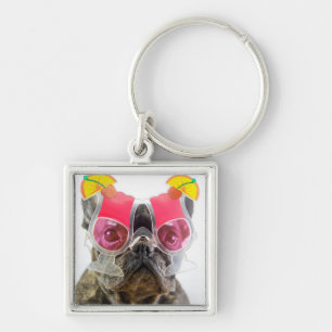 Getty Images   Dog With Cocktail Glasses Key Ring