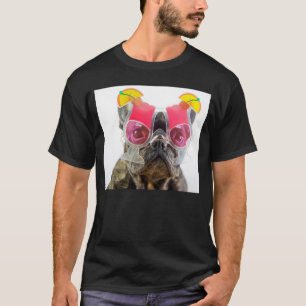 Getty Images Dog With Cocktail Glasses T-Shirt