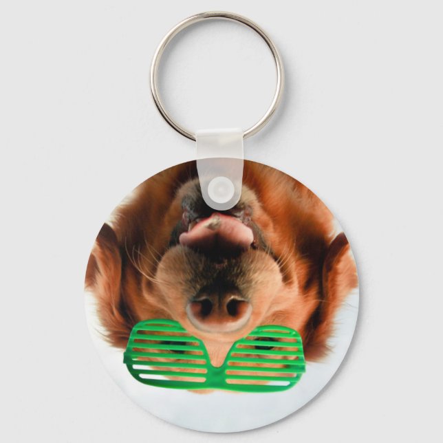 Getty Images | Dog With Glasses Key Ring (Front)