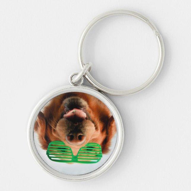 Getty Images | Dog With Glasses Key Ring (Front)