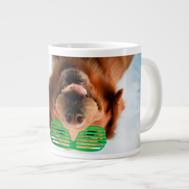 Getty Images | Dog With Glasses Large Coffee Mug (Front Right)