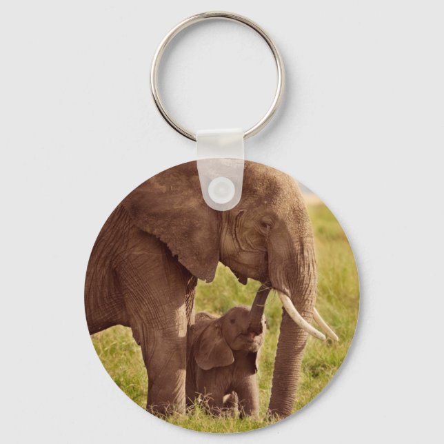 Getty Images | Elephant & Baby Key Ring (Front)