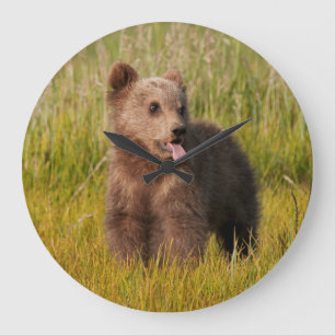 Getty Images Funny Baby Bear Large Clock