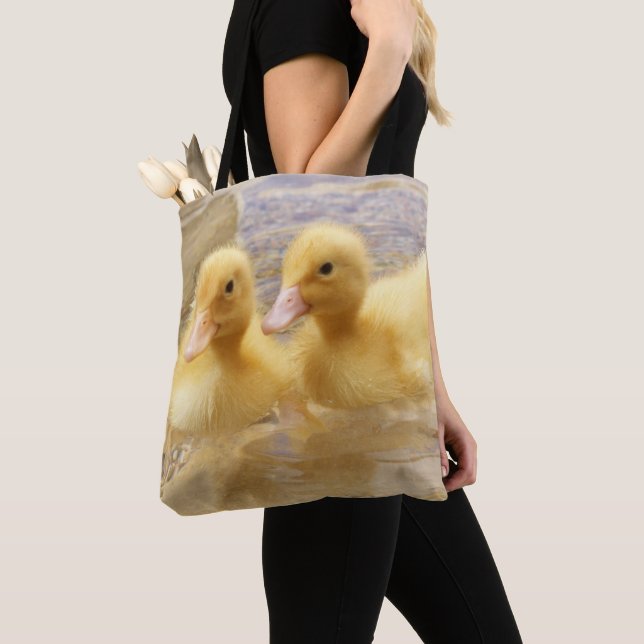 Getty Images | Fuzzy Yellow Ducklings Tote Bag (Close Up)