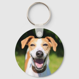 Getty Images Laughing Dog Key Ring