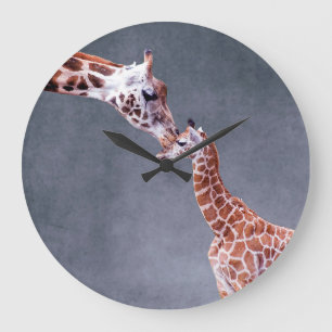 Getty Images Mother & Baby Giraffe Large Clock