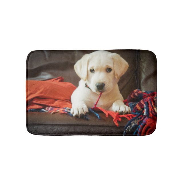 Getty Images | Puppy On A Sofa Bath Mat (Front)
