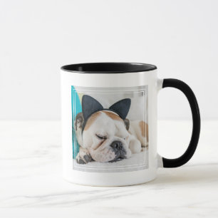 Getty Images Sleepy Dog with Cat Headband Mug