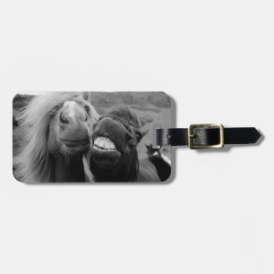 Getty Images Smiling Horses Luggage Tag