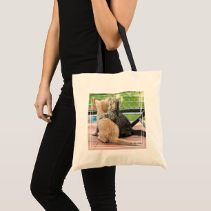 Getty Images Two Kittens on a Balcony Tote Bag