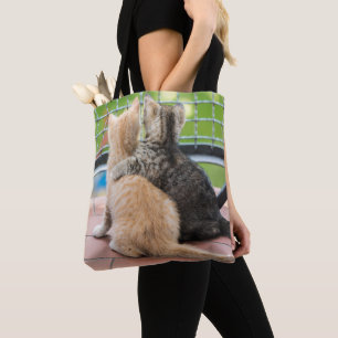 Getty Images Two Kittens on a Balcony Tote Bag