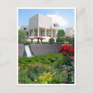 getty museum gardens postcard