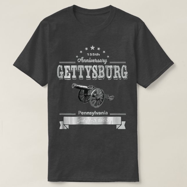 Gettysburg 155th Anniversary  Memorial  T-Shirt (Design Front)