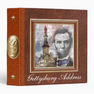 Gettysburg Address 1.5" 3 Ring Binder
