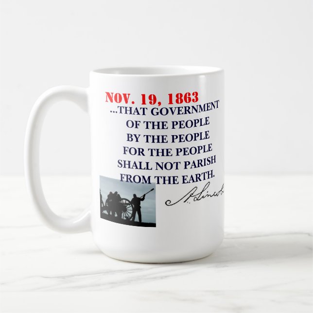 GETTYSBURG ADDRESS COFFEE MUG (Left)