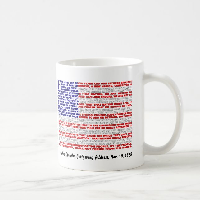 Gettysburg Address Coffee Mug (Right)