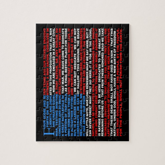 Gettysburg Address Jigsaw Puzzle (Vertical)