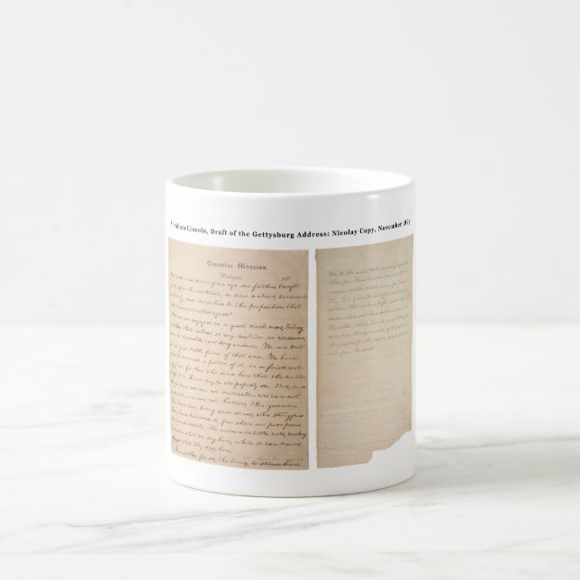 Gettysburg Address Nicolay Copy (1863) Coffee Mug (Center)