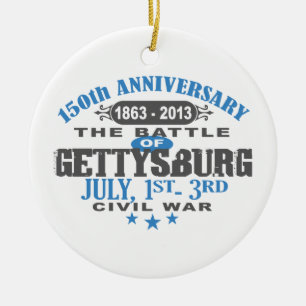 Gettysburg Battle 150 Anniversary Ceramic Ornament