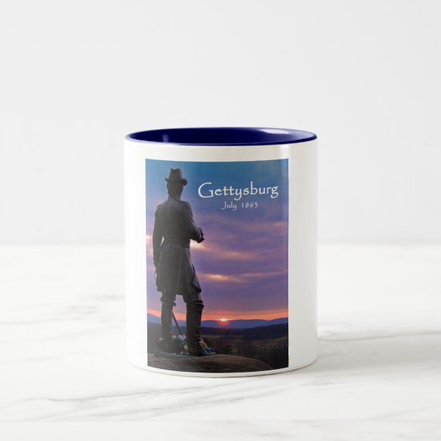 Gettysburg - Little Round Top Two-Tone Coffee Mug (Center)
