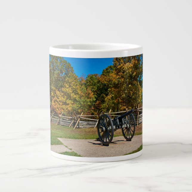 Gettysburg National Park - Fall - Cannon Large Coffee Mug (Front)