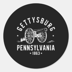 Gettysburg Pennsylvania 1863 Battlefield War Civil Classic Round Sticker