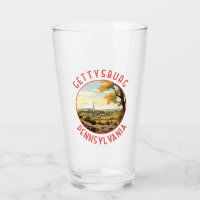 Gettysburg Pennsylvania Retro Distressed Circle
