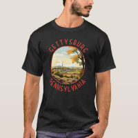 Gettysburg Pennsylvania Retro Distressed Circle