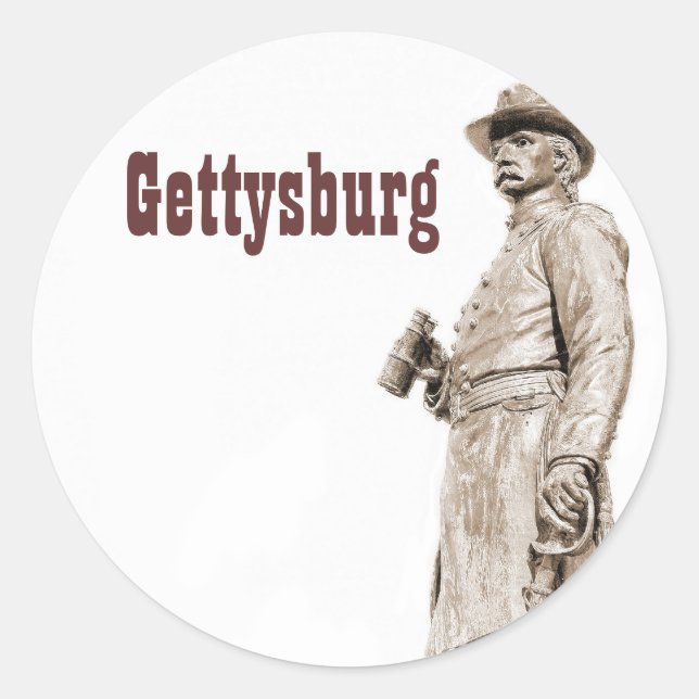 Gettysburg Statue III Sepia Sketch Sticker (Front)
