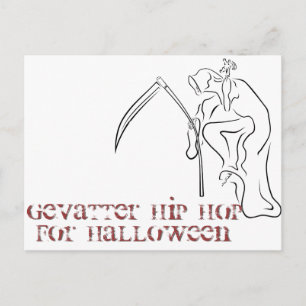 Gevatter / Godfather / HIP HOP for Halloween Postcard