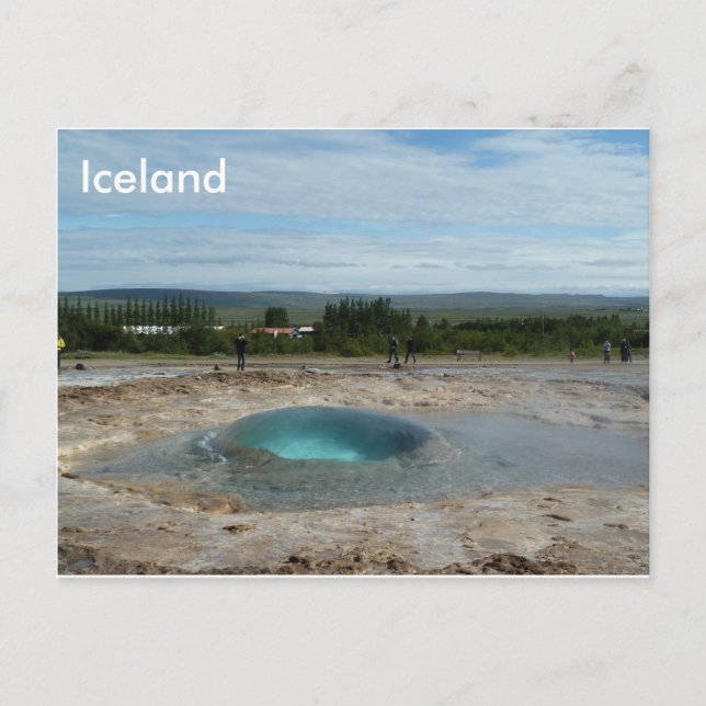 Geyser about to erupt! greeting card (Front)