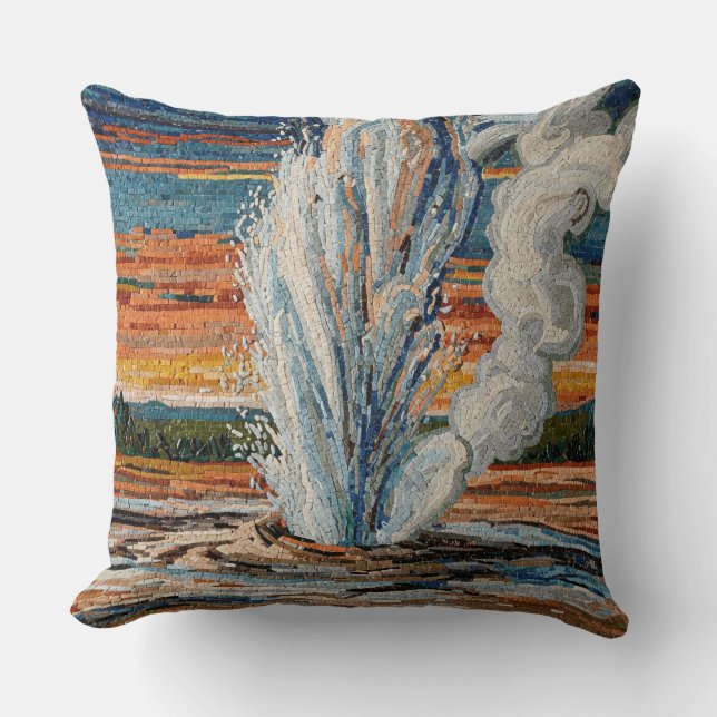 Geyser Eruption Mosaic Cushion (Front)