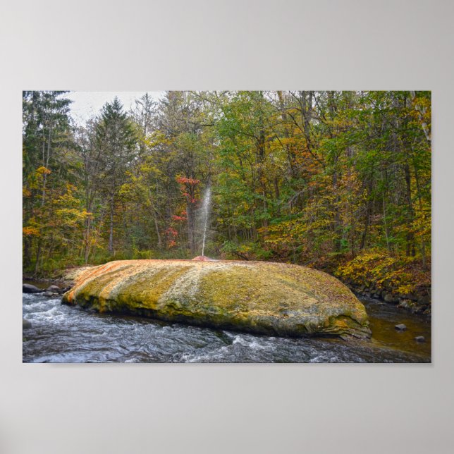 Geyser Island Spouter, Saratoga Springs, New York Poster (Front)