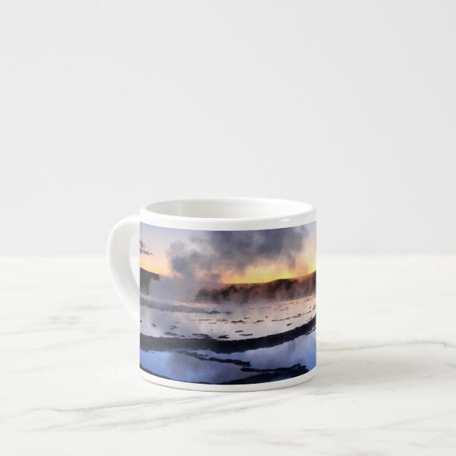 Geyser Smoke at Sunset Espresso Cup (Front Left)