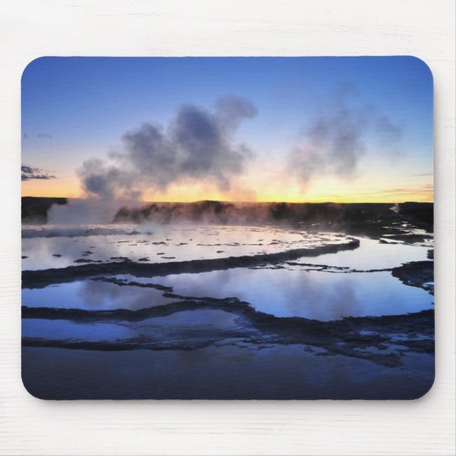 Geyser Smoke at Sunset Mouse Pad (Front)