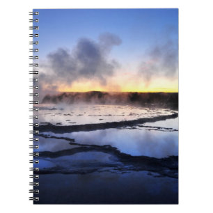 Geyser Smoke at Sunset Notebook