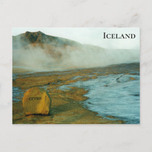 Geysir Iceland Travel Photo Postcard