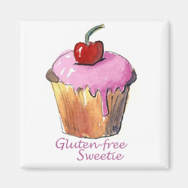 GF Cherry Cupcake Magnet (Front)