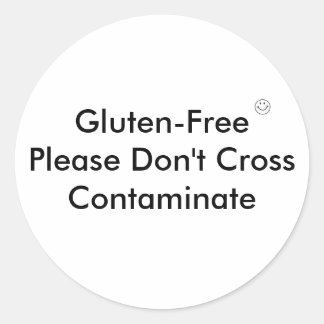 GF cross contaminate Classic Round Sticker