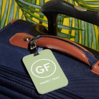 GF for Gluten free food logo branding personalised Luggage Tag