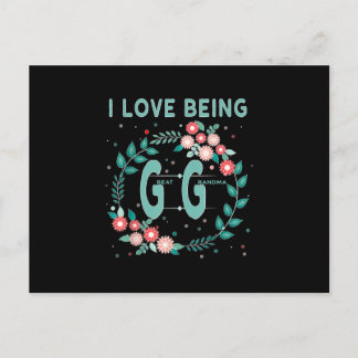 gg i love being gigi great grandmor gift invitation postcard