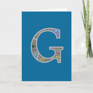 Gg Illuminated Monogram Note Card