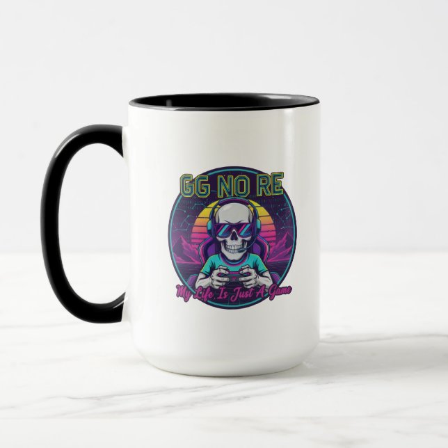 GG No Re Gamer Skull Mug (Left)