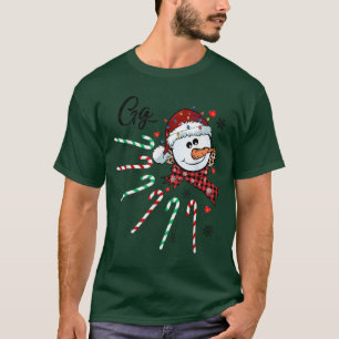 Gg Snowman Candy Cane Christmas Xmas Funny T-Shirt