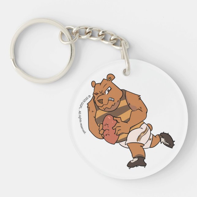 GGFL Bears Mascot Keyring (Front)