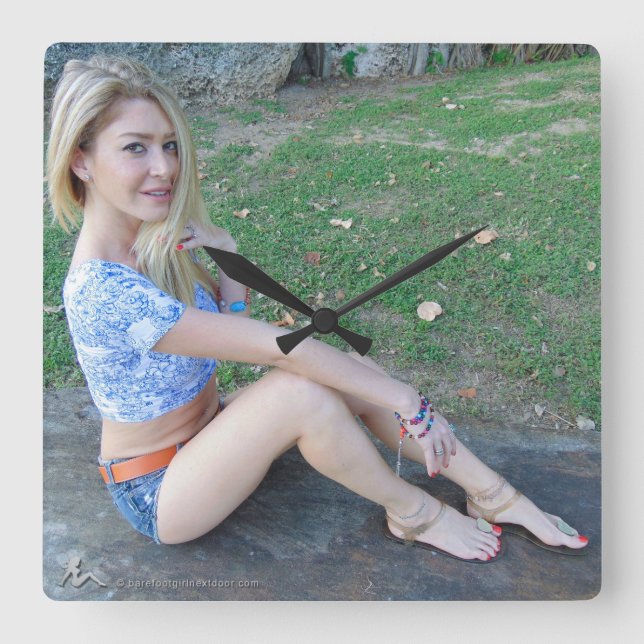 Ghalia Square Wall Clock (Front)