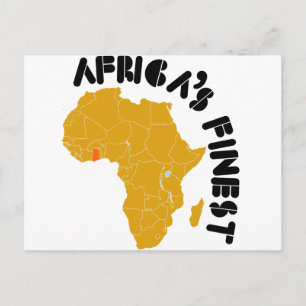 Ghana, Africa's Finest map of Africa Postcard