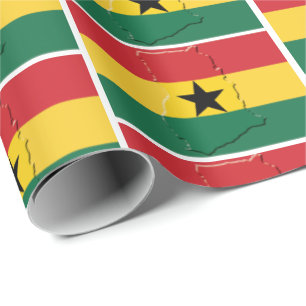 GHANA Black Star GHANAIAN Flag Wrapping Paper